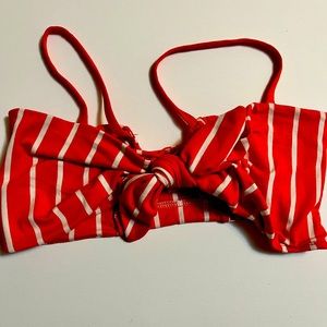 Striped Pink Bandeau Top